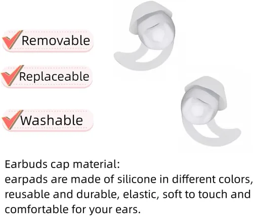 Miniatura 3 de Puntas de silicona para auriculares, puntas de repuesto compatibles con Bose Qc20 Qc30 IE2 SoundSport IE3 SIE2i auriculares Bud Covers Small 3 pares