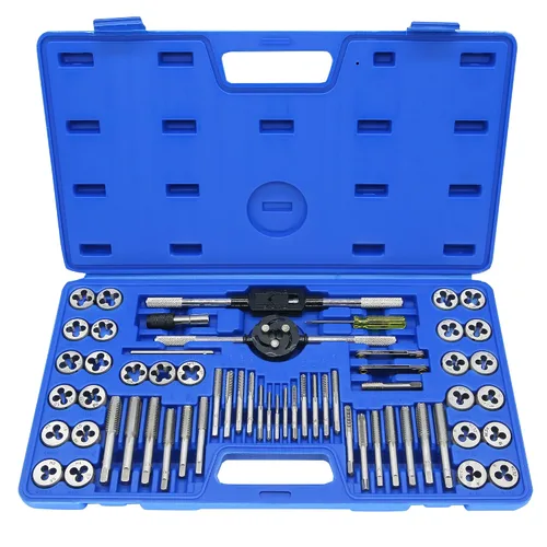 Miniatura 7 de GMTOOLS Juego de brocas combinadas y sacabocados con adaptador de cambio rápido de 13 piezas, 6 tamaños SAE: 6-32NC a 1/4-20NC, 6 tamaños métricos