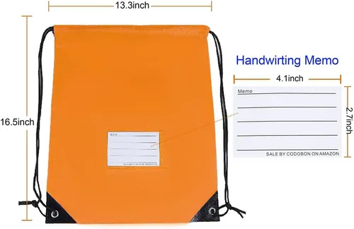 Miniatura 55 de CODOBON Paquete de 20 bolsas con cordón, mochila de cuerda de dibujo a granel, bolsa de bricolaje para gimnasio, deportes, bolsa para mujeres