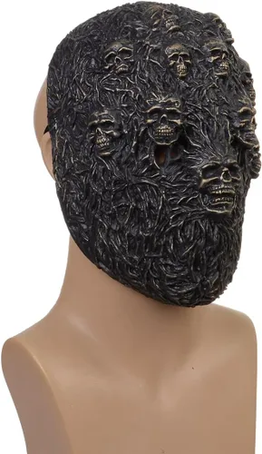 Miniatura 4 de Máscara de látex de demonio horrible para Halloween, payaso aterrador, accesorios de cosplay de payaso aterrador, máscara de zombi de llama