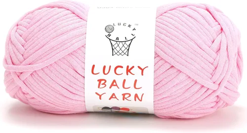 Miniatura 11 de LUCKY BALL Hilo para ganchillo, 3.53 oz/109 yardas, 70% algodón, 30% nailon, #5, hilo de tubo voluminoso para tejer, para bolsos, sombreros
