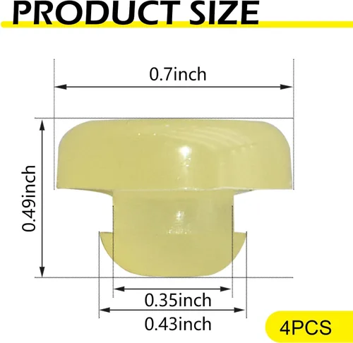 Miniatura 2 de Ajxn 4 PCS Topes de Interruptor de Freno, Almohadilla de Pedal de Freno Automático Tope de Interruptor de Luz de Freno Almohadilla de Interruptor