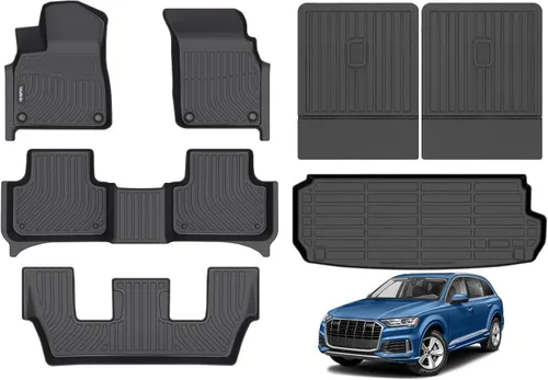 Miniatura 55 de Tapetes de piso para todo clima y forro de carga con respaldo para Chevrolet Suburban de 7 asientos 2021-2025 / GMC Yukon XL de 7 asientos