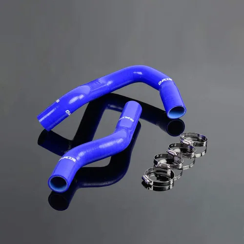 PIT66 Kit de manguera de radiador de silicona, compatible con Ford F100/150/F250 Bronco Blue 1968-1979 con abrazaderas (solo transmisión manual)
