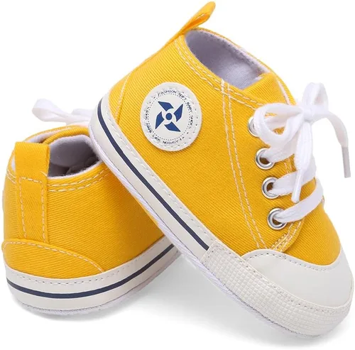 Miniatura 35 de Zapatos deportivos de lona de lona para bebés y niñas, suela antideslizante suave, suela antideslizante