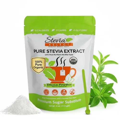 Miniatura 7 de Stevia Select Polvo de Stevia Orgánico Sin Azúcar Edulcorante de Stevia a Base de Plantas Sin OGM Extracto de Stevia Puro Sustituto de Azúcar Sin