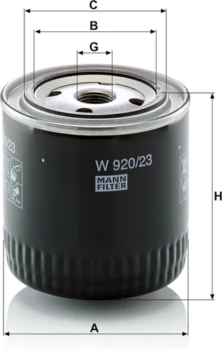 Miniatura 3 de Mann Filter Filtro de aceite giratorio W920/23