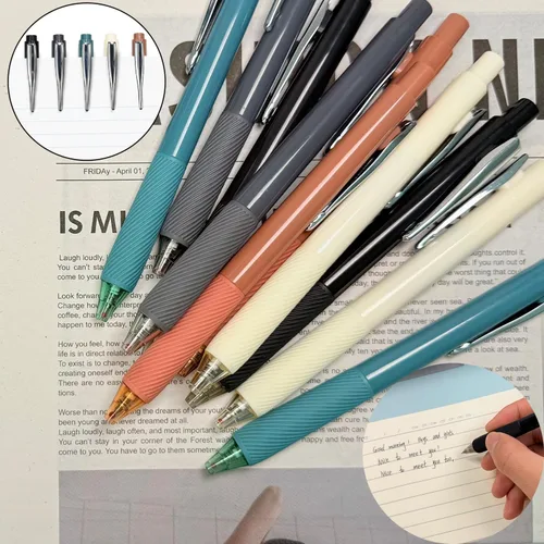Miniatura 3 de Bolígrafos de gel de tinta negra de 0.020 in, bolígrafo de escritura suave de punta fina con agarre cómodo, adecuado para estudiantes, oficinas