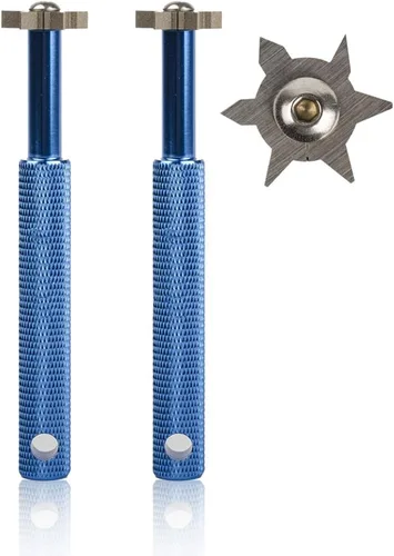 Miniatura 16 de HIFROM Afilador de ranuras con 6 cabezales – Afilador de ranuras para palos de golf, herramienta de reranurado y limpiador para todos los hierros