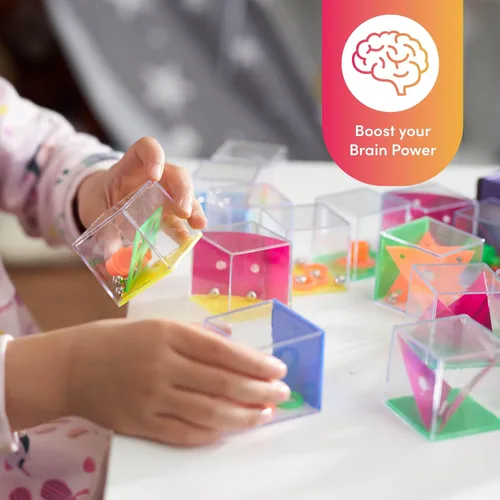 Miniatura 8 de THE TWIDDLERS Paquete de 28 cubos de rompecabezas para el cerebro, recuerdos de fiesta para niños, varios niveles de dificultad, rellenos de bolsas