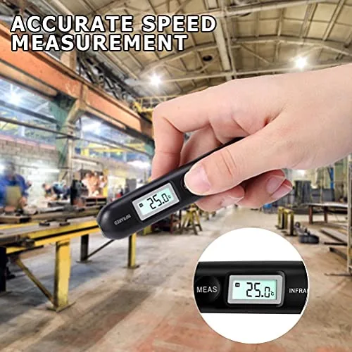 Miniatura 4 de Bolígrafo termómetro infrarrojo digital, pequeño bolígrafo de temperatura portátil con pantalla LCD, selección Celsius o Fahrenheit, temperatura sin