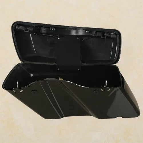 Miniatura 7 de Green-L Alforjas rígidas negro vívido con llaves de pestillo negro y forros compatibles con Harley Touring Road King Street Glide Electra Ultra