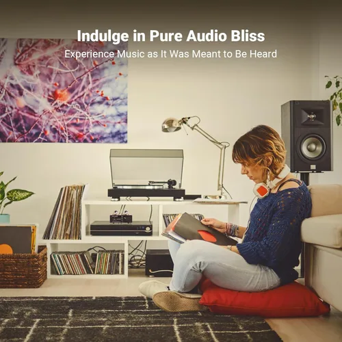 Miniatura 6 de Fosi Audio Box X2 Preamplificador de Fono, Mini Preamplificador de Audio Estéreo Hi-Fi con Engranaje de Ganancia, Preamplificador para Tocadiscos MM
