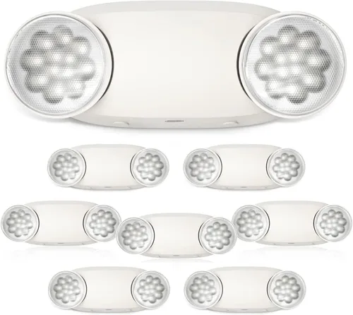 Miniatura 13 de FREELICHT Paquete de 4 luces de emergencia para negocios, con batería de respaldo, cable duro, certificado UL 924, CA 120/277V, iluminación