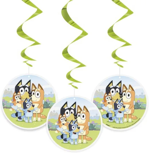 Decoraciones únicas de espirales colgantes multicolor de 26 pulgadas, 3 unidades, decoración de fiesta vibrante para niños y adultos