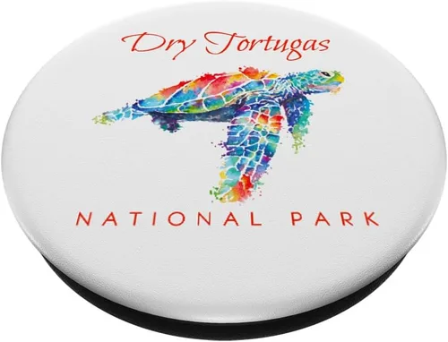 Miniatura 2 de Dry Tortugas Parque Nacional Acuarela Tortugas Marinas PopSockets intercambiables PopGrip