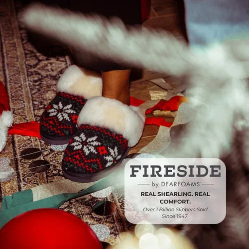 Miniatura 95 de Dearfoams Fireside Sydney Pantuflas anchas de piel de oveja para mujer, para interiores y exteriores