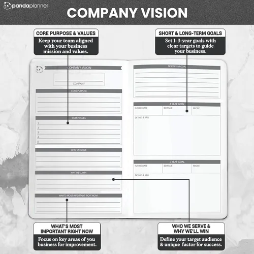 Miniatura 5 de Panda Planner - Agenda diaria sin fecha, organización de 90 días, productividad para emprendedores, objetivos establecidos, agenda semanal y mensual
