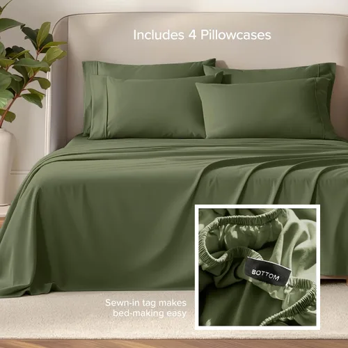 Miniatura 14 de Bare Home Hotel Luxury - Juego de sábanas tamaño individual, extra suave, 4 piezas, bolsillos profundos, ajuste fácil, refrescante y transpirable