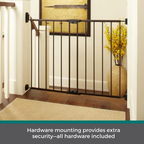 Miniatura 2 de MyPet Puerta para mascotas Windsor: puerta para perros de 28.68" - 47.85" de ancho. Soporte de hardware, puertas para perros para la casa, puerta