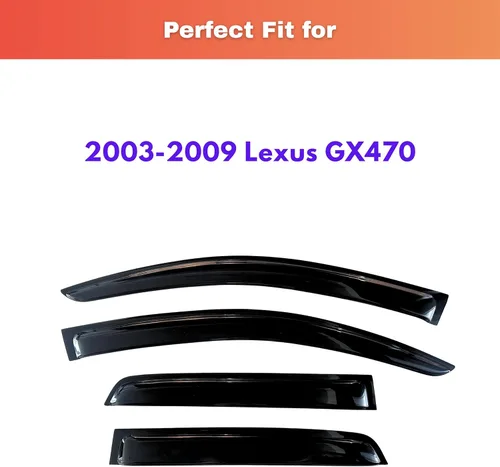 Miniatura 329 de KPY Visor de ventana compatible con Kia Soul 2009-2013, Protector contra lluvia de 4 unidades, deflectores de ventilación de ventana lateral