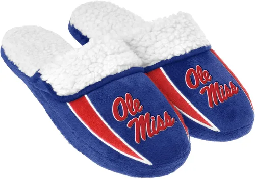 Miniatura 5 de FOCO mens NCAA College Team Logo Sherpa Moccasin Slippers