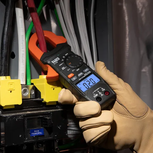 Miniatura 7 de Klein Tools CL120VP Kit de prueba de voltaje eléctrico con medidor de abrazadera, tres probadores, cables de prueba, bolsa