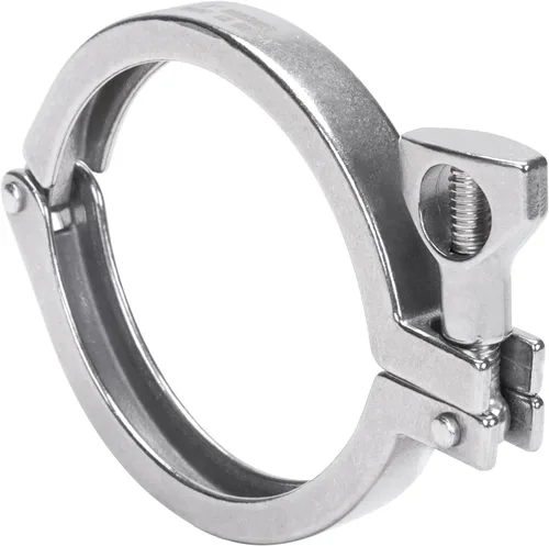 Miniatura 5 de DERNORD Abrazadera Sanitaria de Acero Inoxidable de Un Solo Pin Tri Clamps Trébol (Tubo OD: 3")