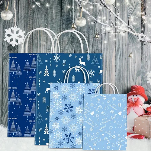 Miniatura 7 de MIAHART Juego de 30 hojas de papel con patrón de Feliz Navidad, tamaño A4, 10 diseños, papel decorativo de doble cara para hacer tarjetas, álbumes