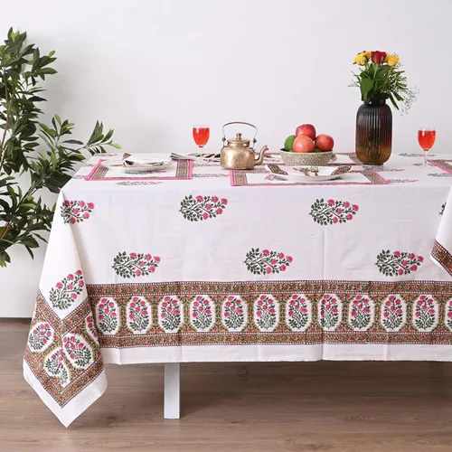 Miniatura 25 de Funda de mesa impresa a mano con diseño exquisito, tela de algodón premium, perfecta para comedor y decoración, mantel de mesa
