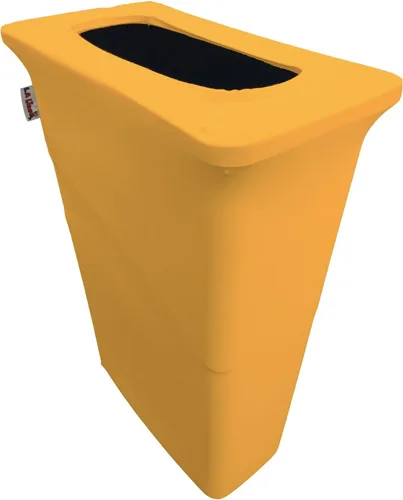 Miniatura 36 de LA Linen Cubierta para cubo de basura ajustable de elastano elástico de 32 galones, cubierta redonda para contenedor de residuos, decoración de Gris