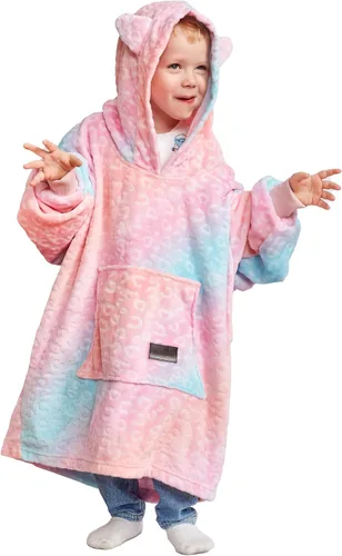 Miniatura 9 de Catalonia - Sudadera con capucha de gran tamaño para niños, sudadera de forro polar portátil con bolsillo frontal grande, para niños de 4 a 12 años