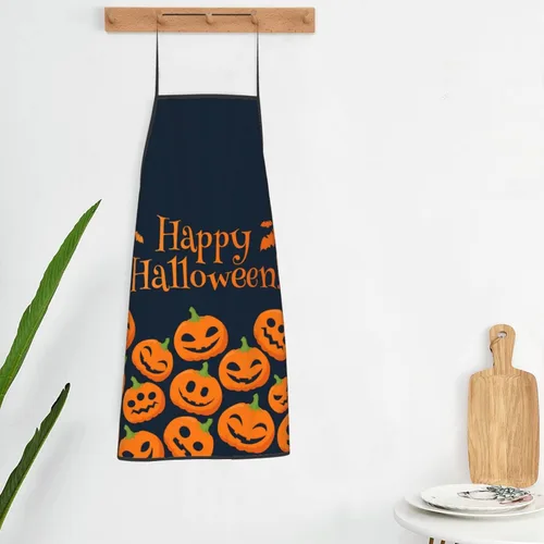 Miniatura 6 de Delantales de Halloween para mujeres, decoraciones de calabaza de Halloween para hombres, parrilla, cocinero, cocina, delantal de otoño, regalos