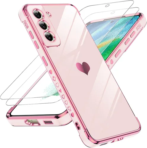 Miniatura 69 de LeYi for Moto G 5G 2025 Case: with Tempered Glass Screen Protector [2 Pcs]+ Full Camera Lens Protection,Love Heart Plating Cute Luxury Soft TPU