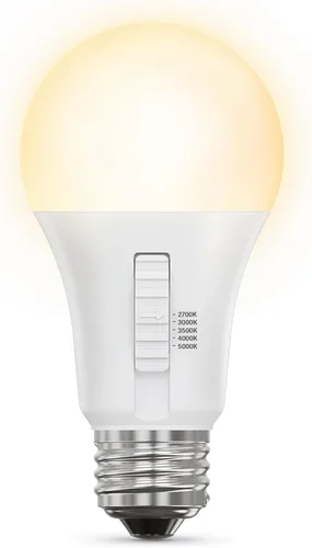 Miniatura 2 de Bombilla LED A19 de Feit Electric, equivalente a 100 W, no regulable, 5CCT, base media E26, CRI 90, 1500 lúmenes, blanco ajustable, vida útil