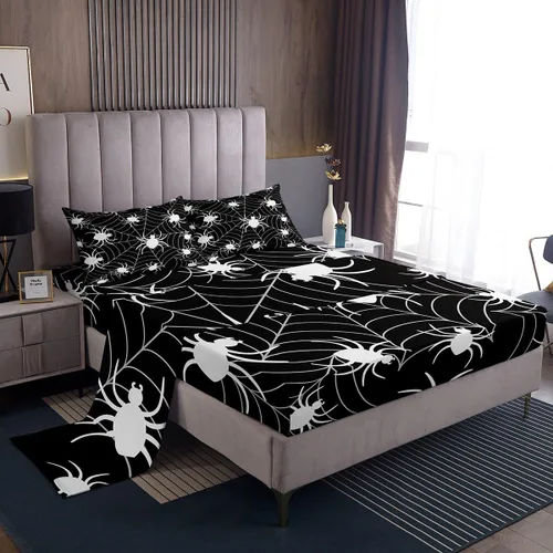 Miniatura 27 de Castle Fairy Ukiyoe Ocean - Juego de sábanas tamaño individual, juego de sábanas de flor de cerezo de estilo japonés para niños y adolescentes