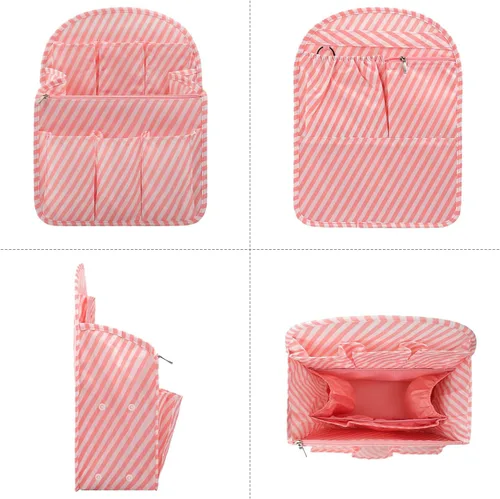 Miniatura 2 de Surblue Organizador de mochila con forro de inserción para colgar mochila de viaje y bolsillo de inserción, divisor de alta capacidad, organizador