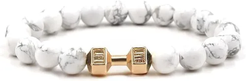 Miniatura 18 de Pulsera de mancuernas negra hecha a mano, para gimnasio, hermanos, fitness, piedra volcánica, piedra de lava volcánica, ajustable, pulsera