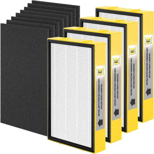 SAKEGDY Filtro E FLT4100 de repuesto compatible con purificadores de aire puro Ge-Guardian AC4100, AC4100CA AC4150BL, AC4150PCA, AC4150P 4 filtros