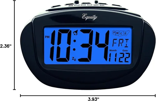 Miniatura 8 de Equity by La Crosse 31022 Insta-Set LCD Alarm Clock, Black (Pack of 6)