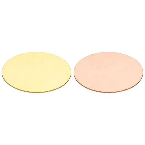 Miniatura 23 de PATIKIL Hojas de cobre de latón, placa redonda de cobre de latón de 1.97 x 0.04 pulgadas, disco de cobre de latón puro para manualidades