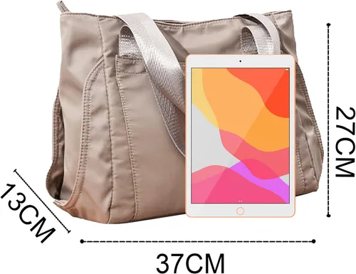 Miniatura 2 de Manfnee Bolso de mano de nylon para las mujeres Waterpoof Bolso de hombro multifunción de viaje Bolsas de mensajero de trabajo