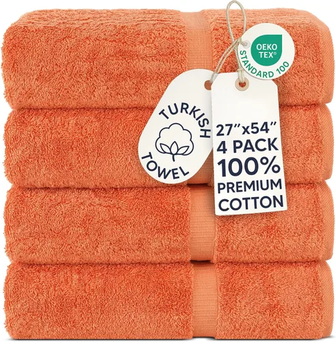 Miniatura 127 de Chakir Turkish Linens - Toallas turcas de 100% algodón, suaves y absorbentes (4 paños, color gris)
