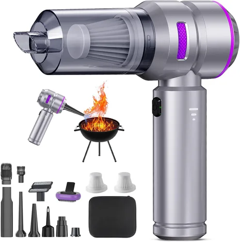 Miniatura 8 de Aspiradora de mano inalámbrica para automóvil, succión fuerte de 22000 Pa con motor sin escobillas, filtro HEPA, filtro de metal lavable adicional