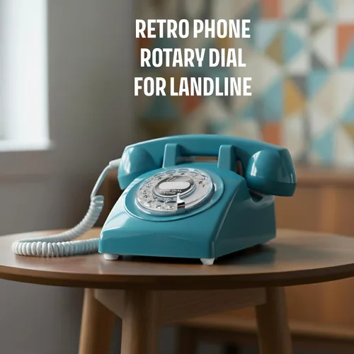 Miniatura 2 de Opis 60s Cable: Teléfono rotativo/Teléfono vintage/Teléfono retro/Teléfono antiguo/Teléfono fijo retro/Teléfono vintage/Teléfono analógico