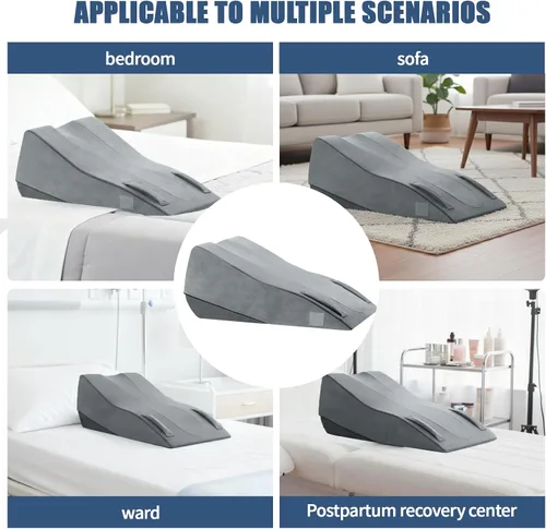 Miniatura 6 de Almohada de elevación de piernas para después de la cirugía, altura ajustable (7.87 a 10.63 pulgadas), soporte de rodilla y pierna de grado médico