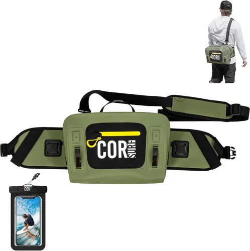 Riñonera impermeable | Riñonera de pesca lumbar sumergible de 8 litros con cremallera hermética | Perfecto para pesca con mosca, canotaje, camping,