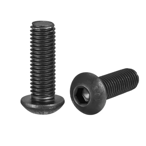 Miniatura 16 de uxcell Tornillos de cabeza de botón hexagonal M8x40mm Tornillos de acero de aleación 10pcs