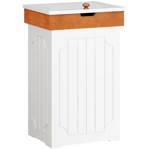 Home-Like cubo para basura de madera con tapa, de 13 galones, ideal para basura reciclable, de 16” de ancho x 13” de profundidad y x 26.5” de alto.