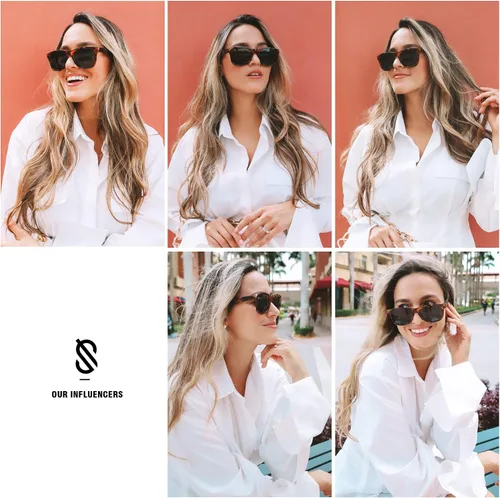 Miniatura 3 de SOJOS Gafas de sol polarizadas para hombres y mujeres, elegantes sombras cuadradas de moda SJ2230